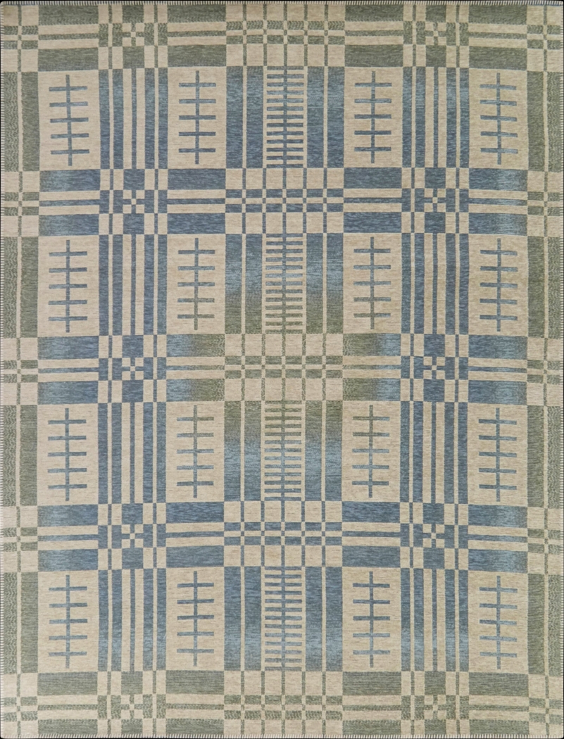 Hedis Blue 5'3 x 7' Rug - Thumbnail - Image 1