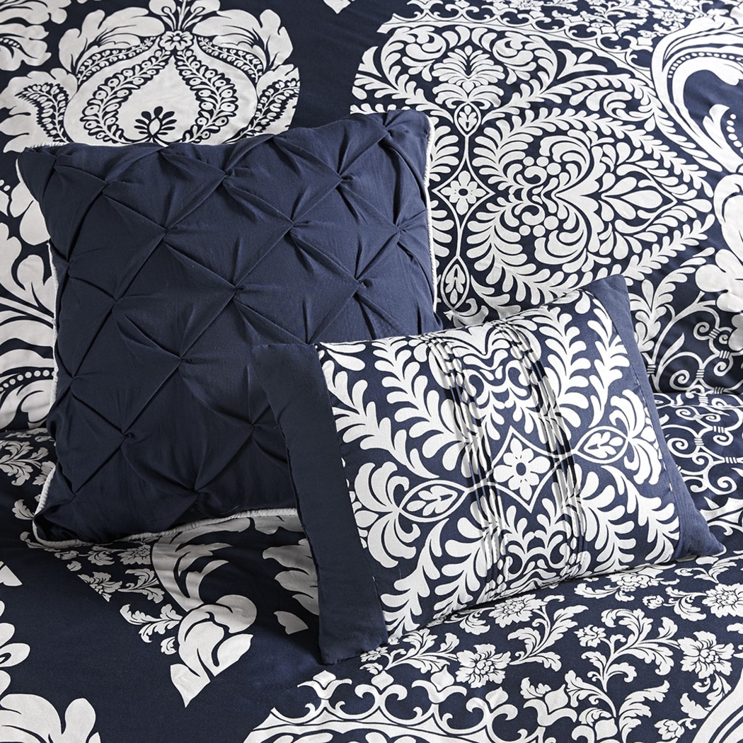 Hedwige Blue 6 Pc Full/Queen Duvet Set - Thumbnail - Image 6