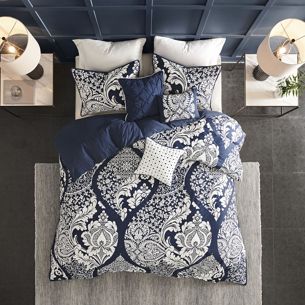 Hedwige Blue 6 Pc King/California King Duvet Set - Thumbnail - Image 3