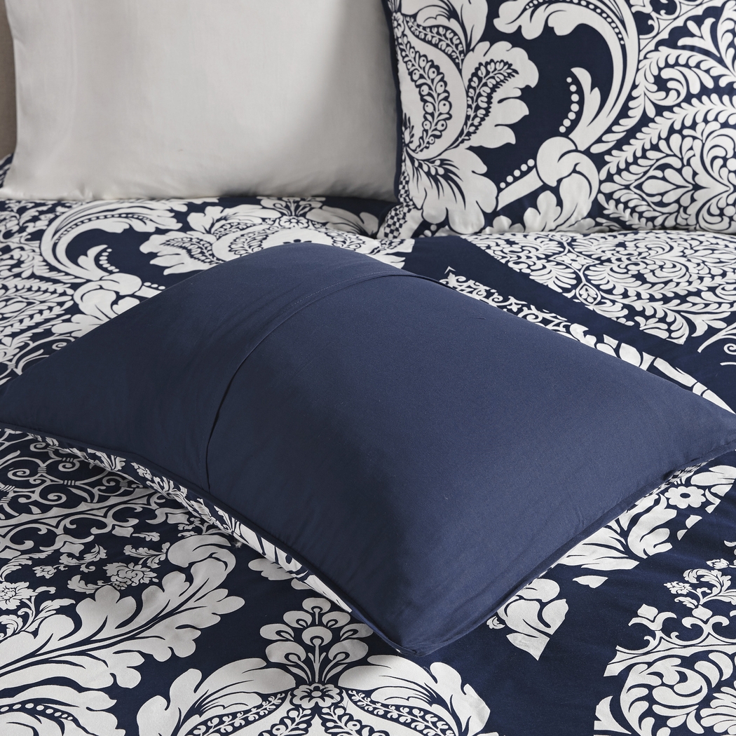 Hedwige Blue 7 Pc Queen Comforter Set - Thumbnail - Image 9