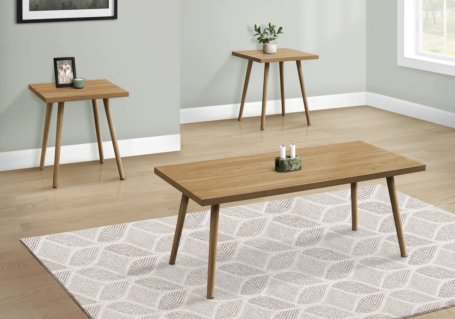 Heeni Brown 3 Pc Table Set - Thumbnail - Image 2