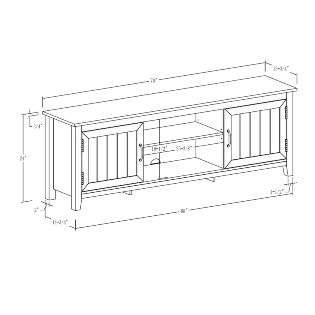 Hefley White 70 in. Console - Thumbnail - Image 5