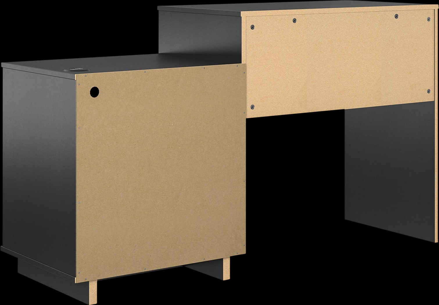 Hegbald Black Desk - Thumbnail - Image 11