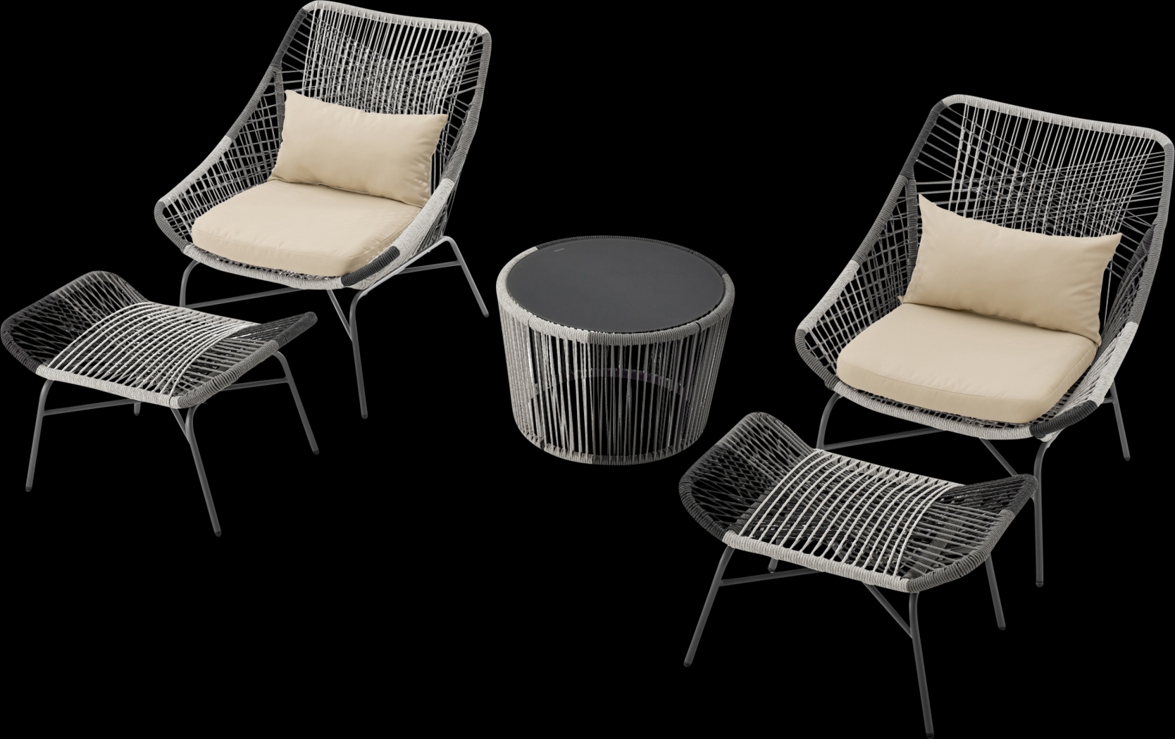 Heidelbaugh Cream 3 Pc Chat Set - Thumbnail - Image 3