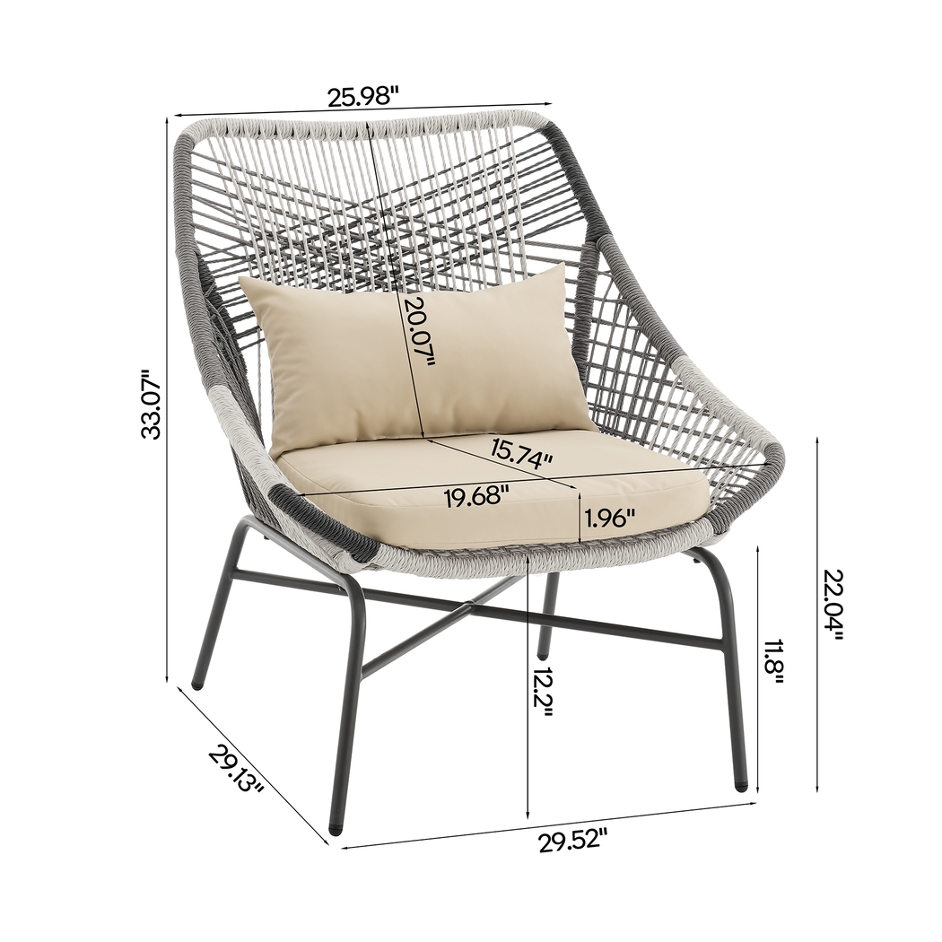 Heidelbaugh Cream 3 Pc Chat Set - Thumbnail - Image 10