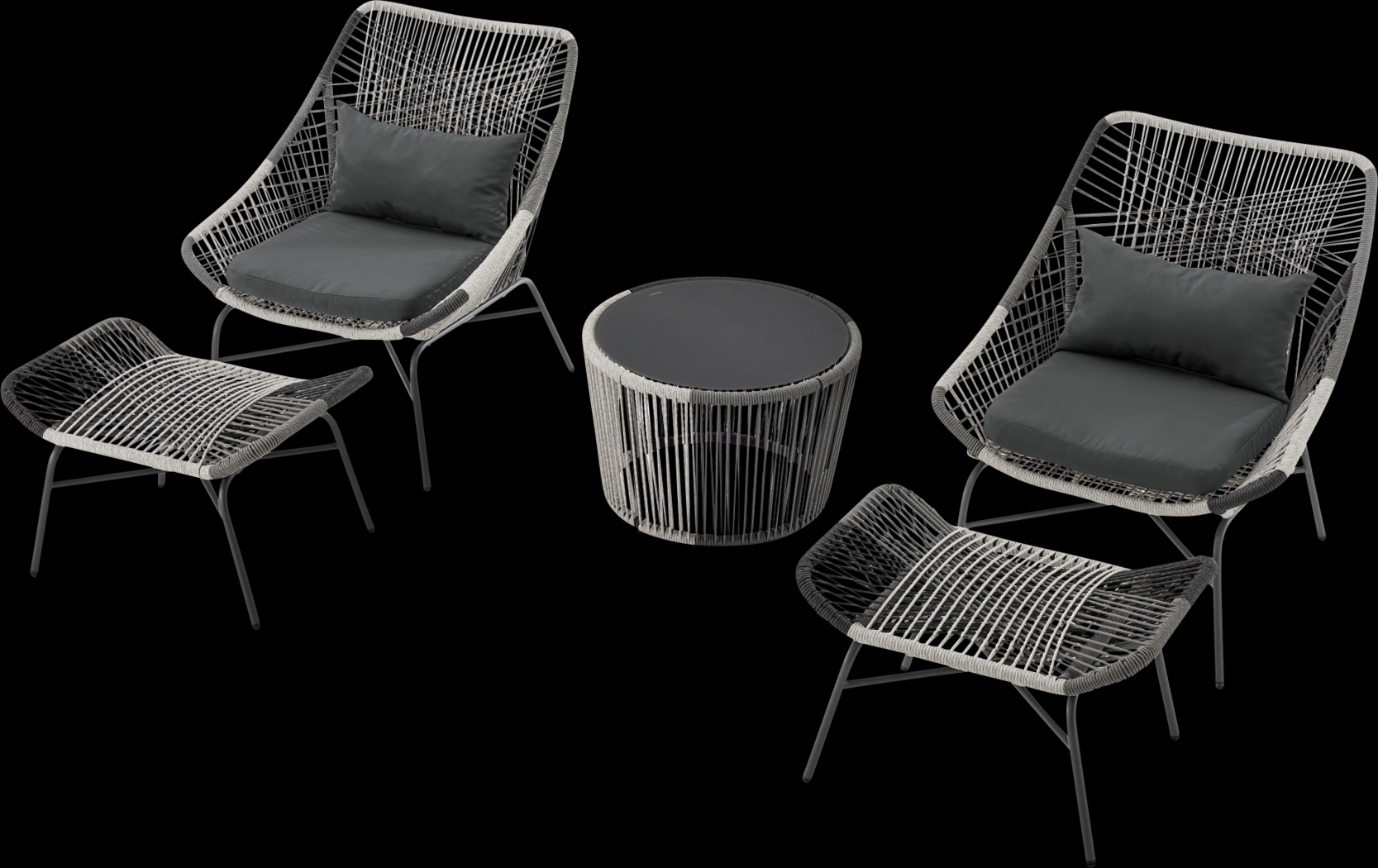 Heidelbaugh Gray 3 Pc Chat Set - Thumbnail - Image 3