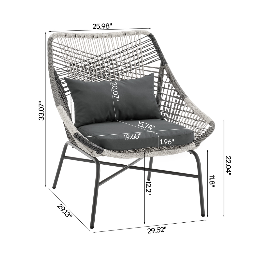 Heidelbaugh Gray 3 Pc Chat Set - Thumbnail - Image 10