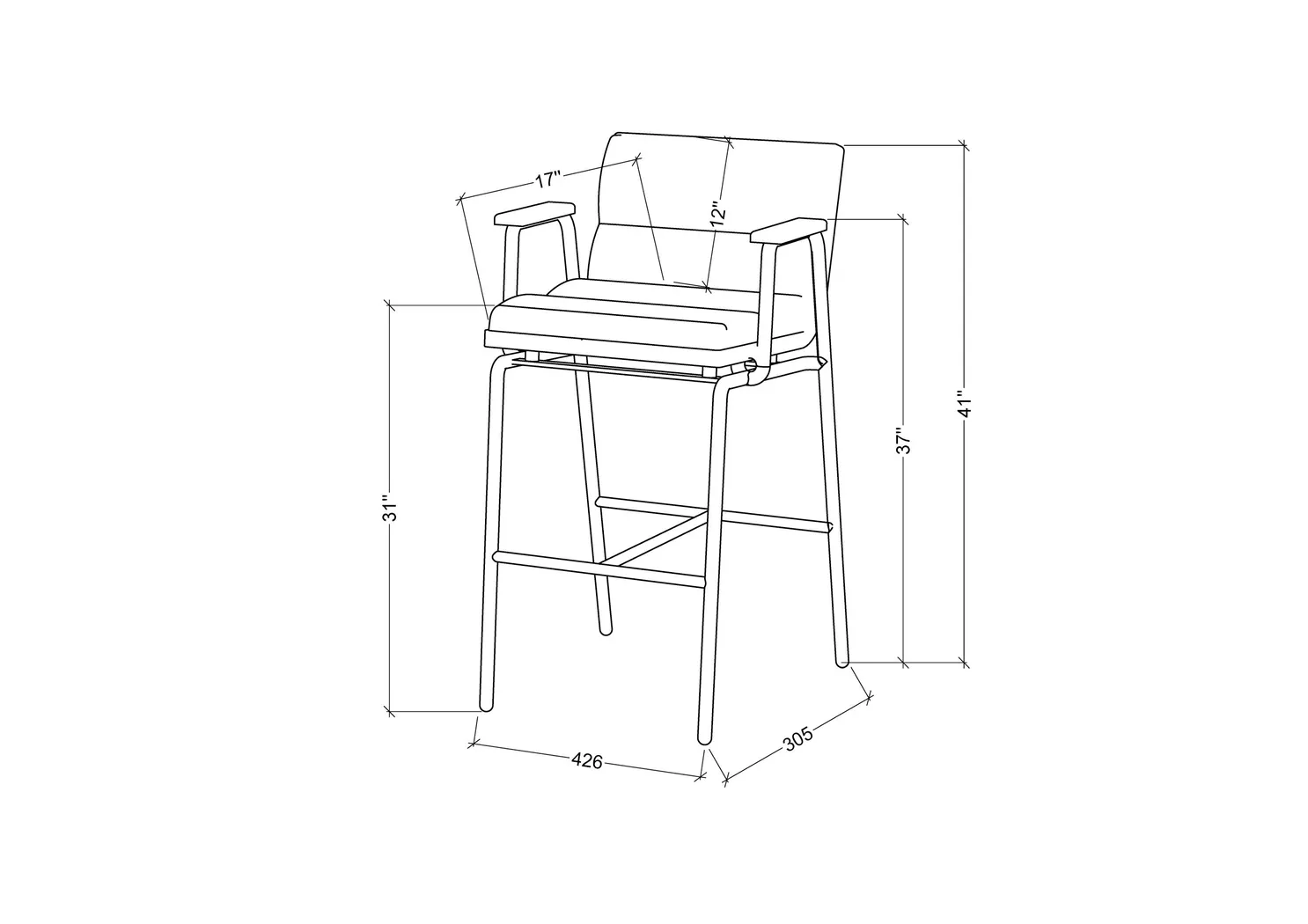 Heike Mustard Barstool - Thumbnail - Image 4