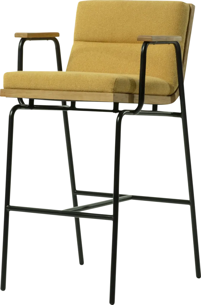 Heike Mustard Barstool - Thumbnail - Image 1