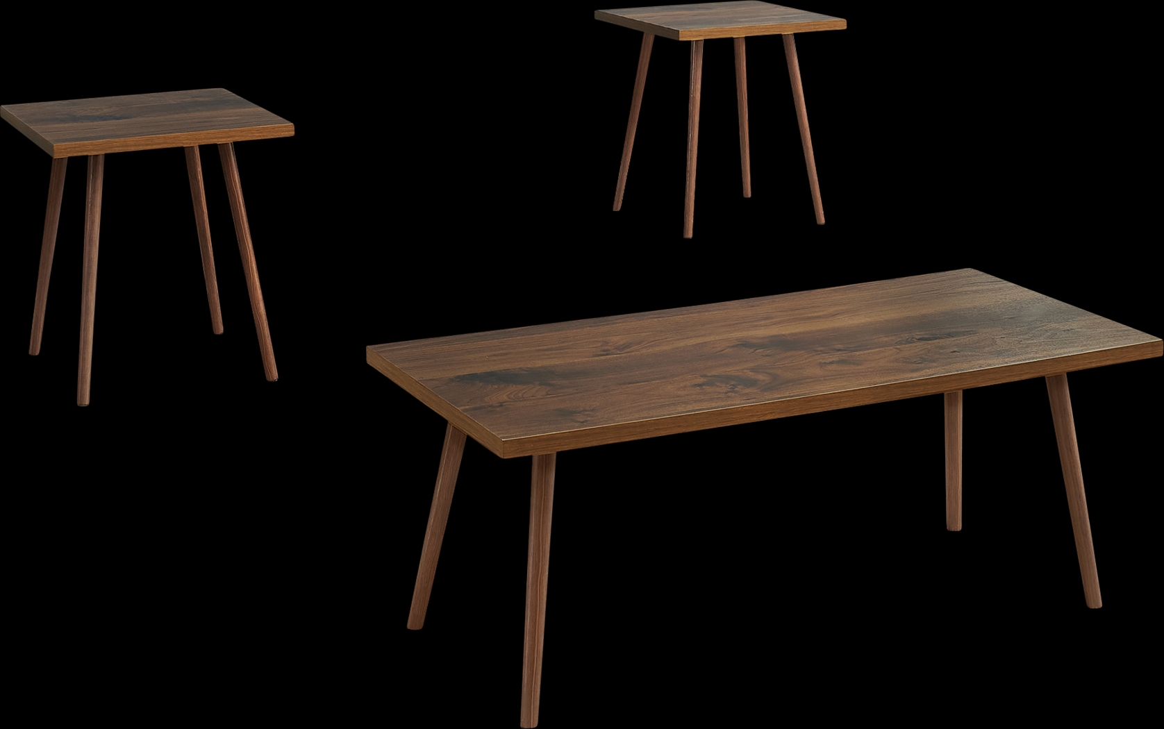 Heimaty Brown 3 Pc Table Set - Thumbnail - Image 1