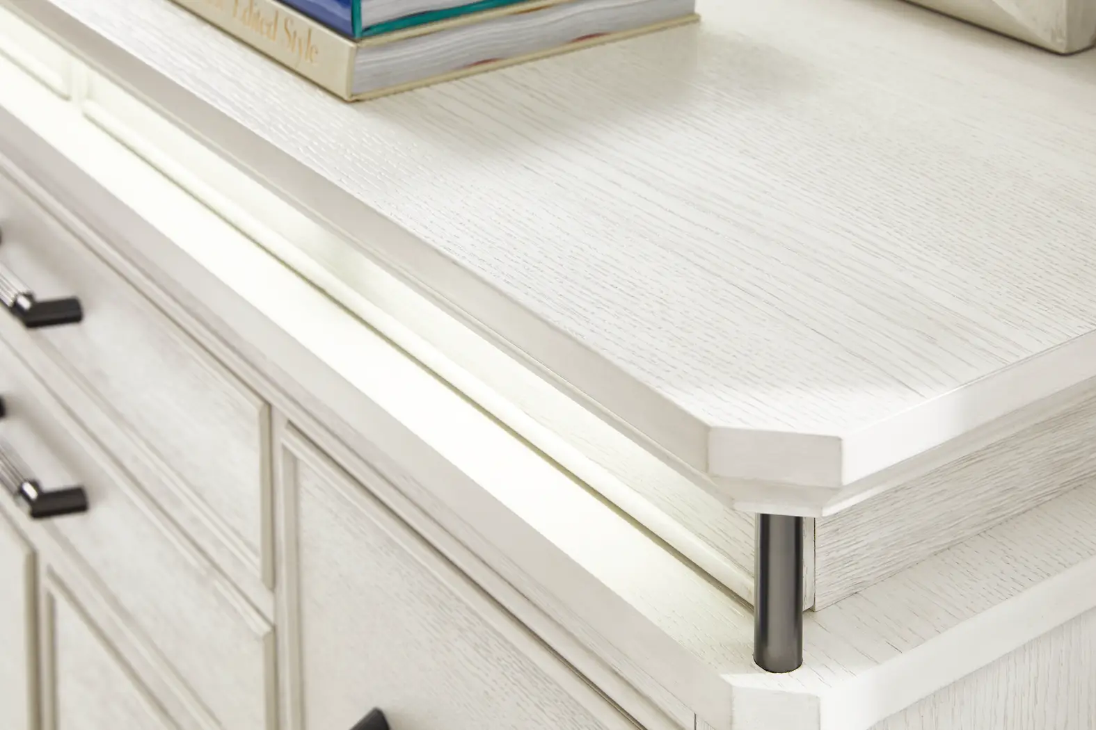 Heiress White 5 Pc King Upholstered Bedroom - Thumbnail - Image 6