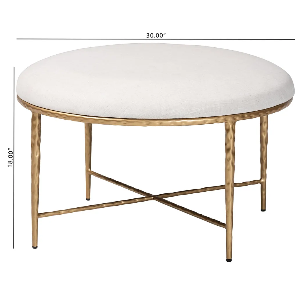 Heiro Ivory/Gold Ottoman - Thumbnail - Image 5