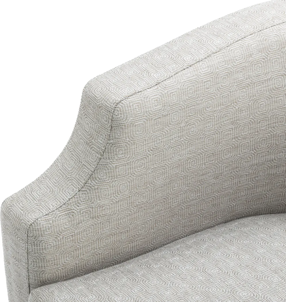 Hekau Beige Swivel Chair - Thumbnail - Image 7