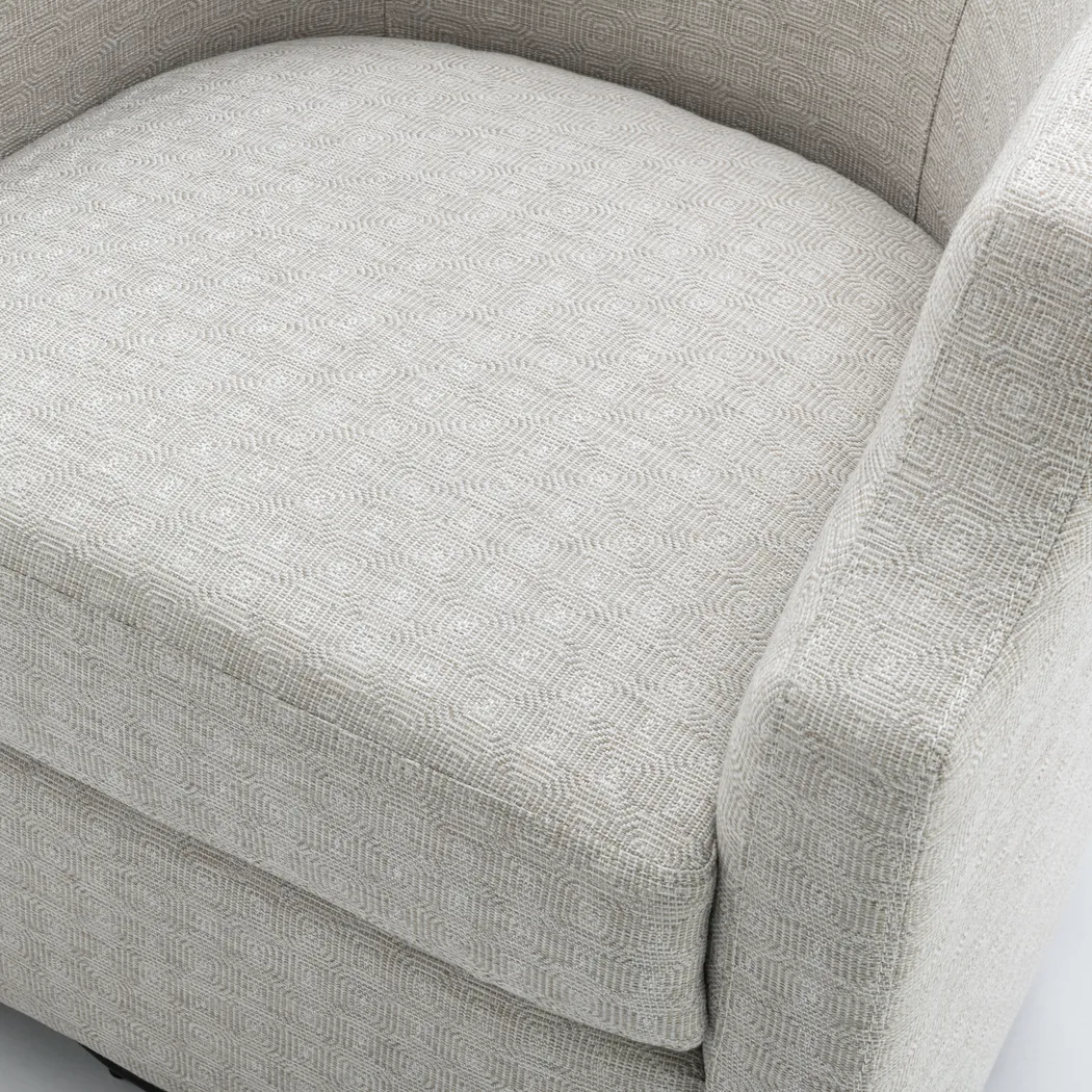 Hekau Beige Swivel Chair - Thumbnail - Image 8