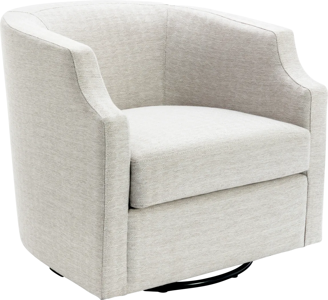 Hekau Beige Swivel Chair - Thumbnail - Image 1