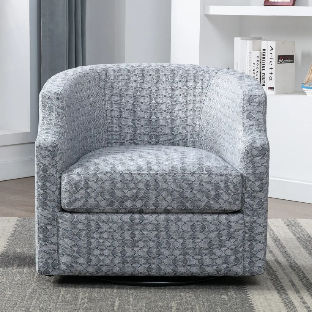 Hekau Blue Swivel Chair - Thumbnail - Image 11