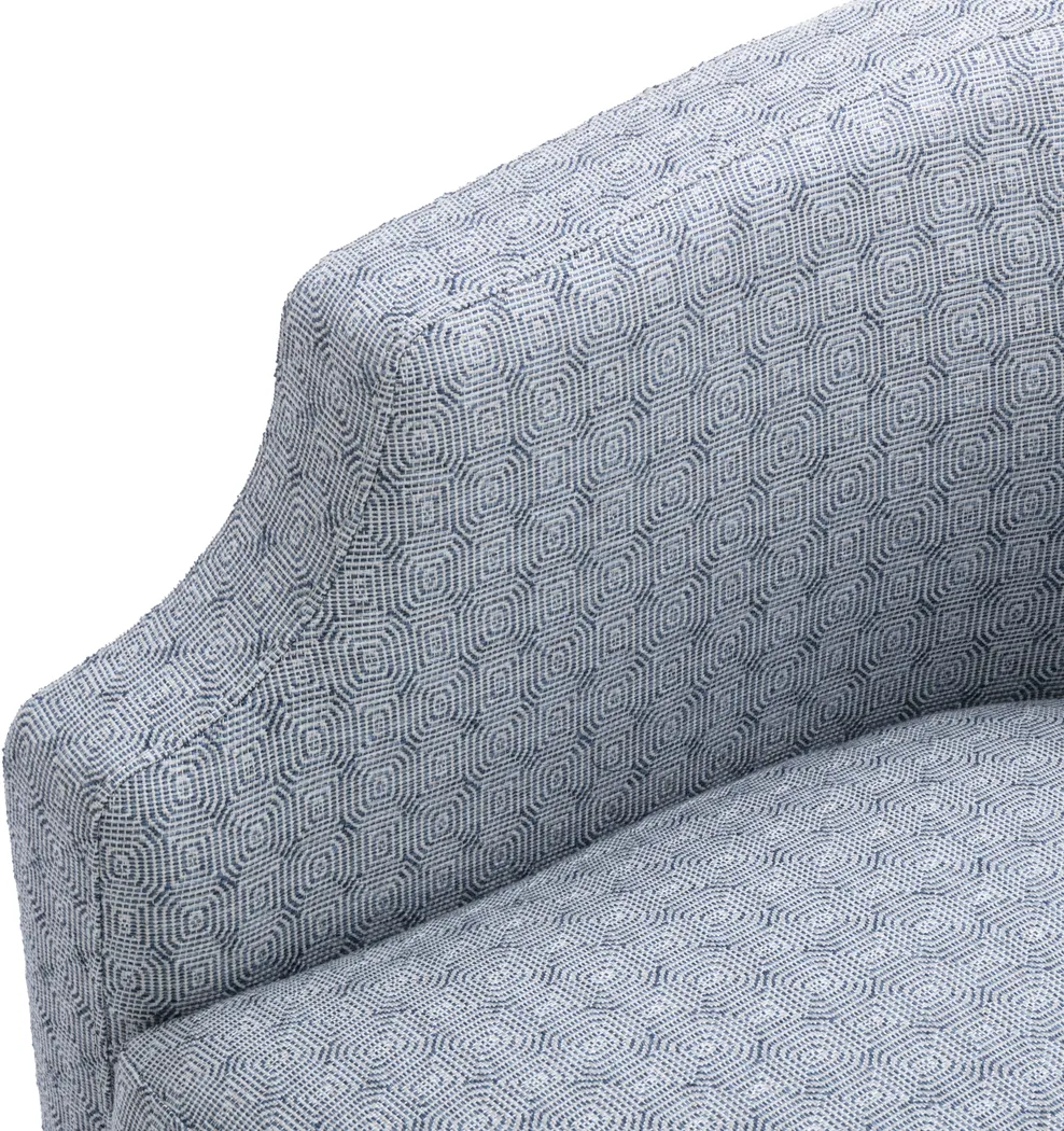 Hekau Blue Swivel Chair - Thumbnail - Image 8
