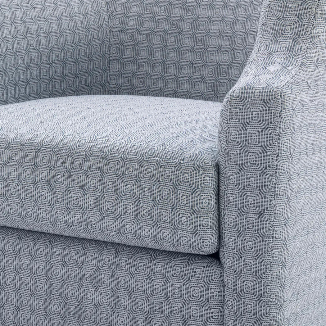 Hekau Blue Swivel Chair - Thumbnail - Image 10