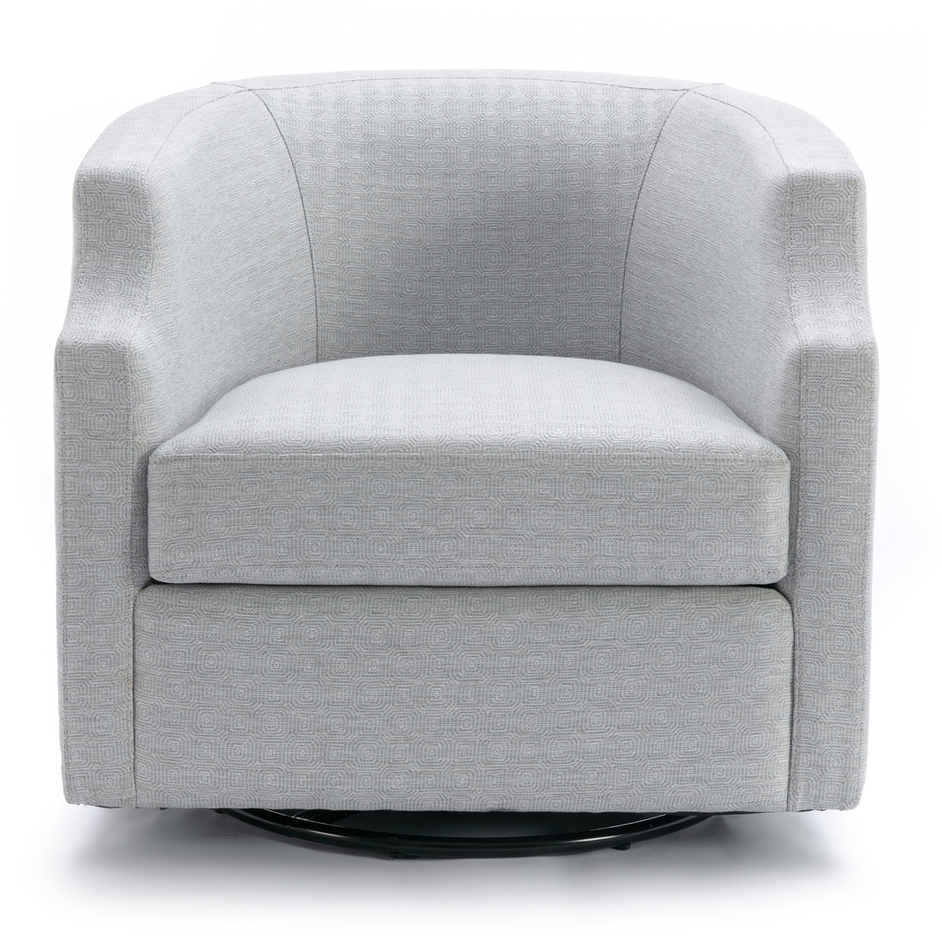 Hekau Light Blue Swivel Chair - Thumbnail - Image 3