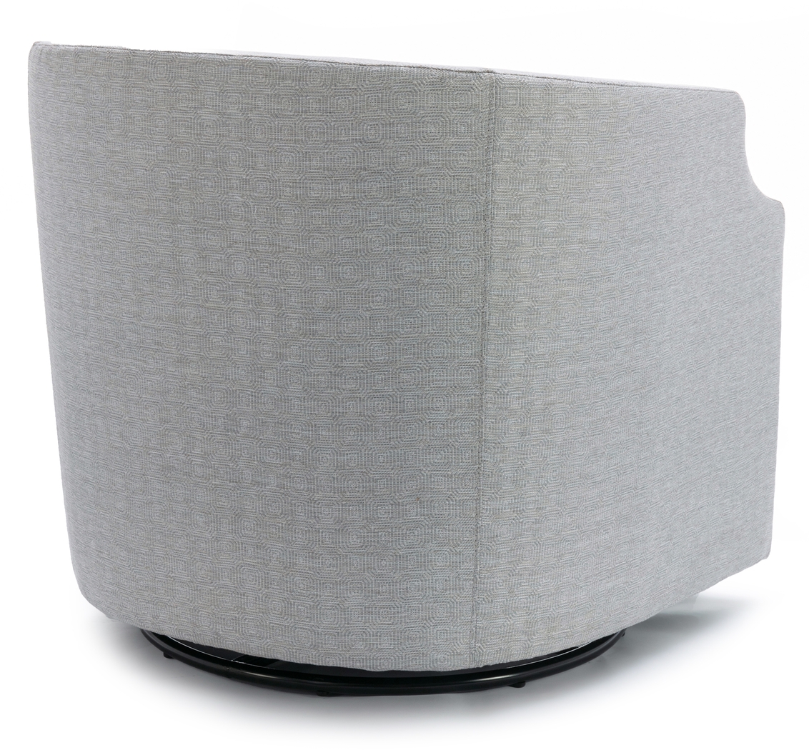 Hekau Light Blue Swivel Chair - Thumbnail - Image 5