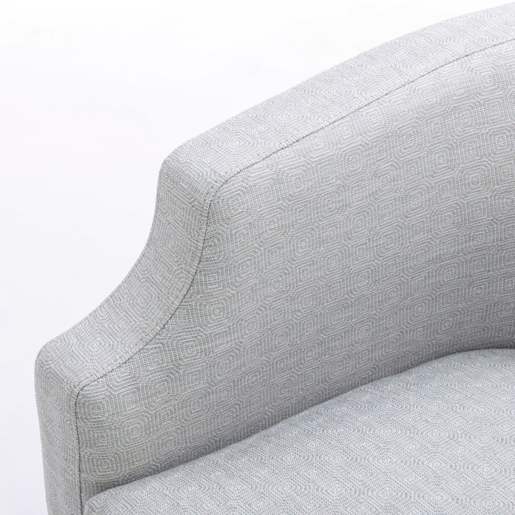 Hekau Light Blue Swivel Chair - Thumbnail - Image 8