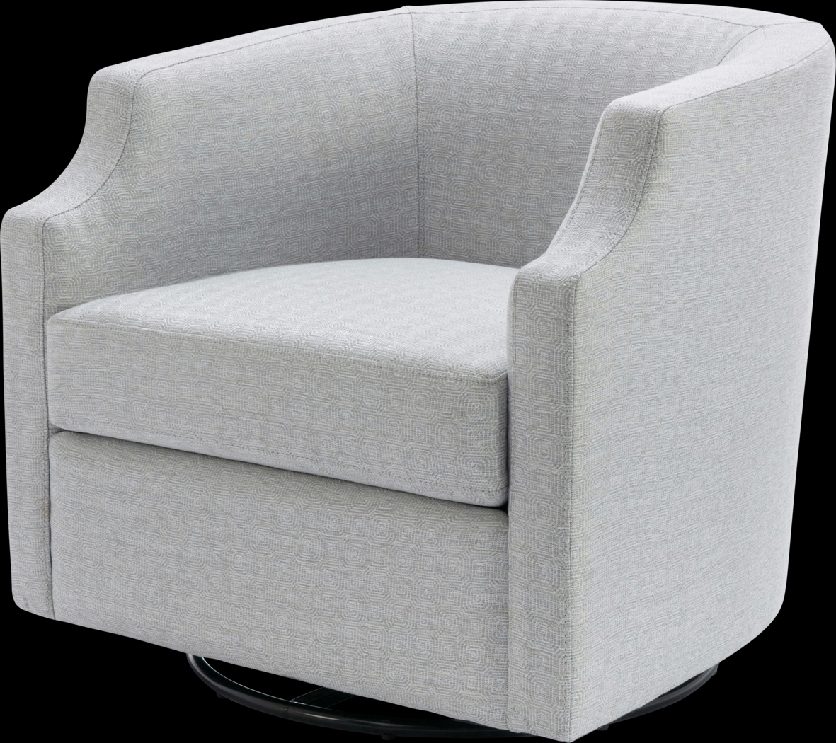Hekau Light Blue Swivel Chair - Thumbnail - Image 1