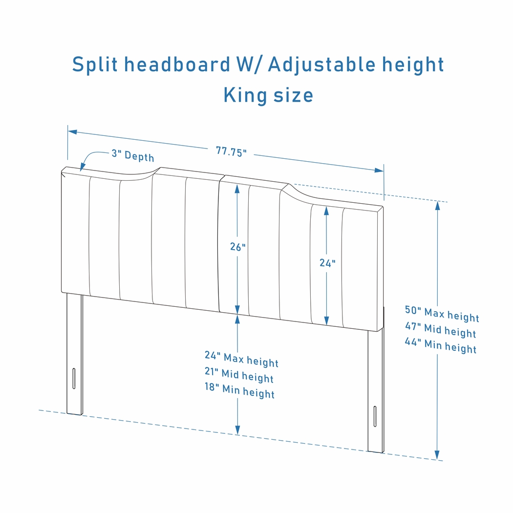 Hekau Light Gray King Headboard - Thumbnail - Image 6