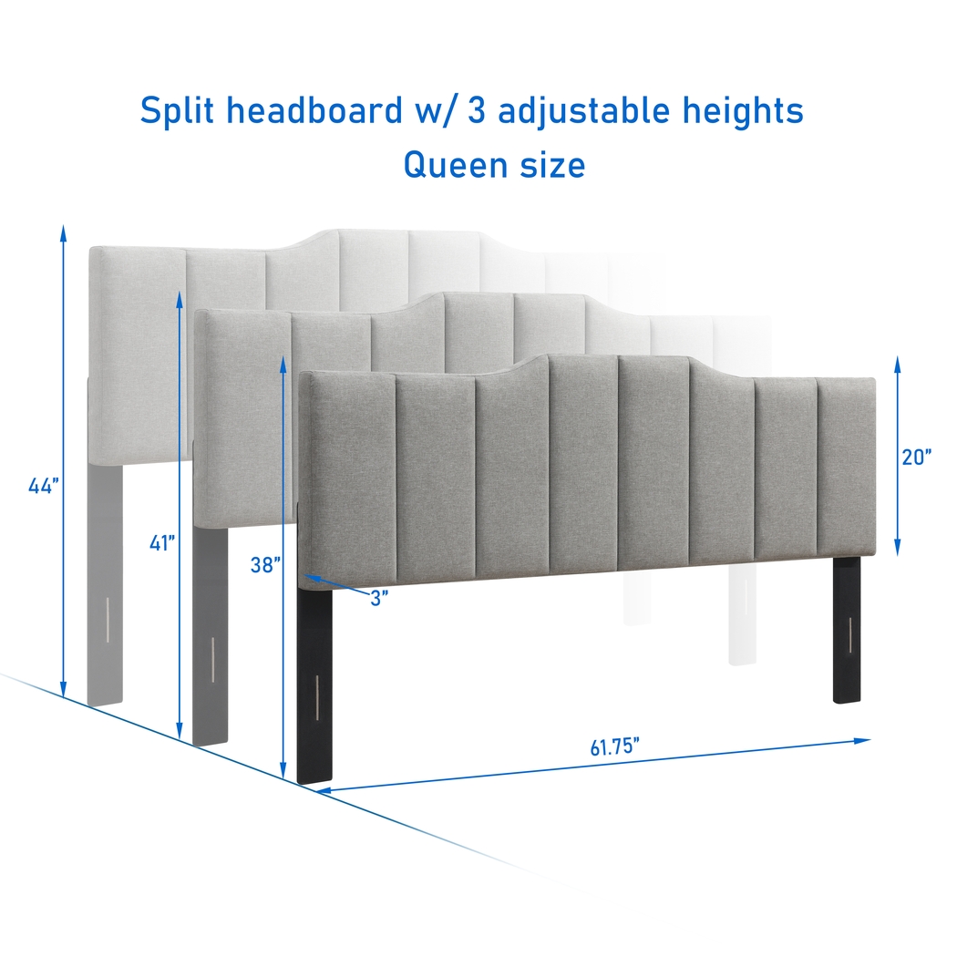 Hekau Light Gray Queen Headboard - Thumbnail - Image 3