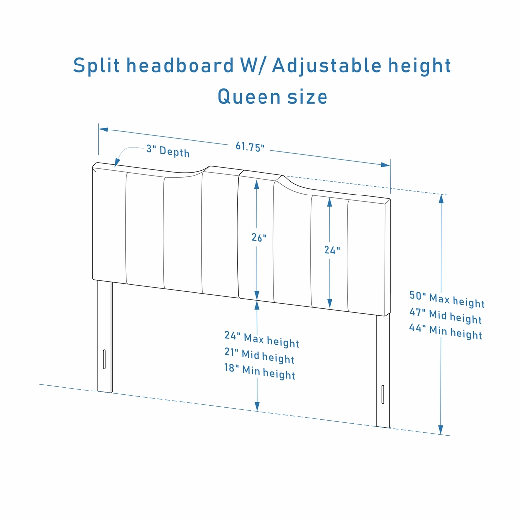 Hekau Light Gray Queen Headboard - Thumbnail - Image 6