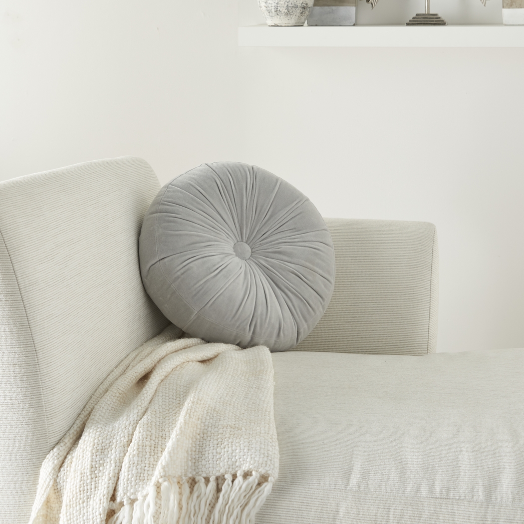 Helio Light Gray Accent Pillow - Thumbnail - Image 3