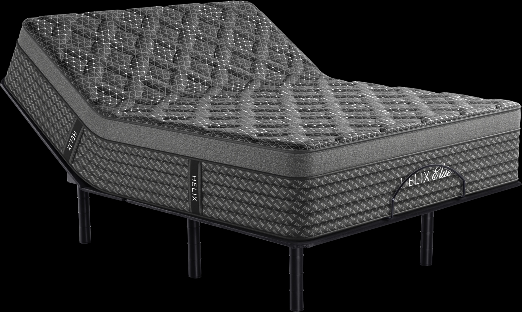 Helix Midnight Elite King Mattress Set with Head Up Only Base - Thumbnail - Image 1
