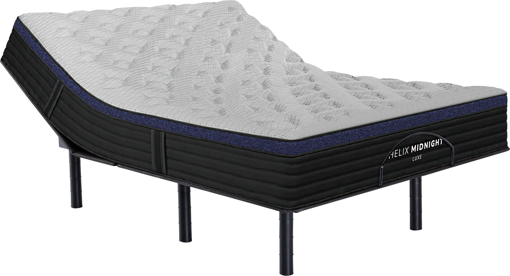 Helix Midnight Luxe King Mattress Set with Head Up Only Base - Thumbnail - Image 1