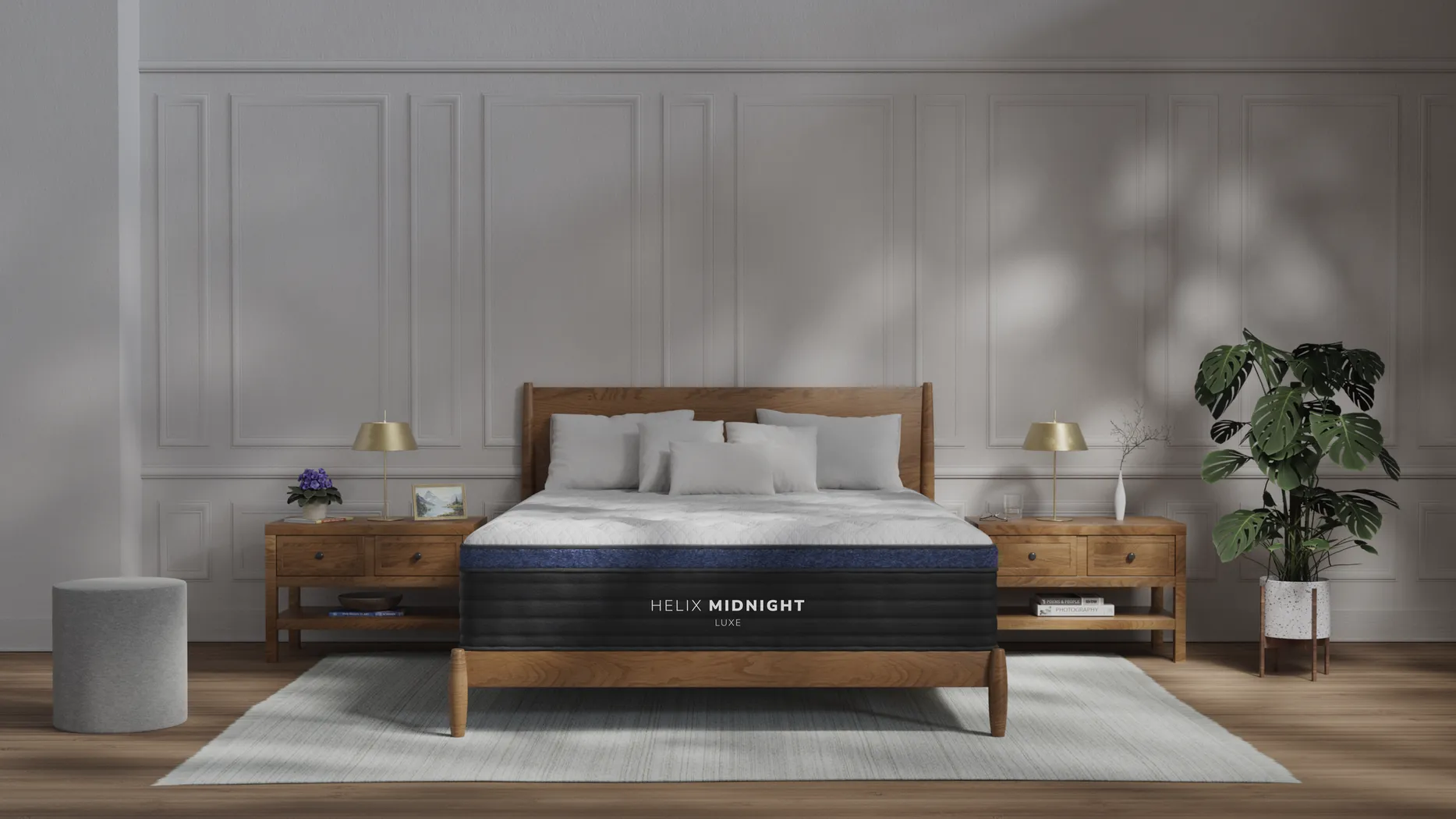 Helix Midnight Luxe Split King Mattress Set with Head Up Only Base - Image 6