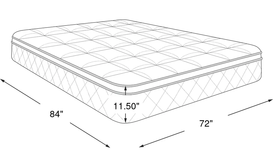 Dimension Image. Please refer to the Dimension Tab on this page for dimension details.