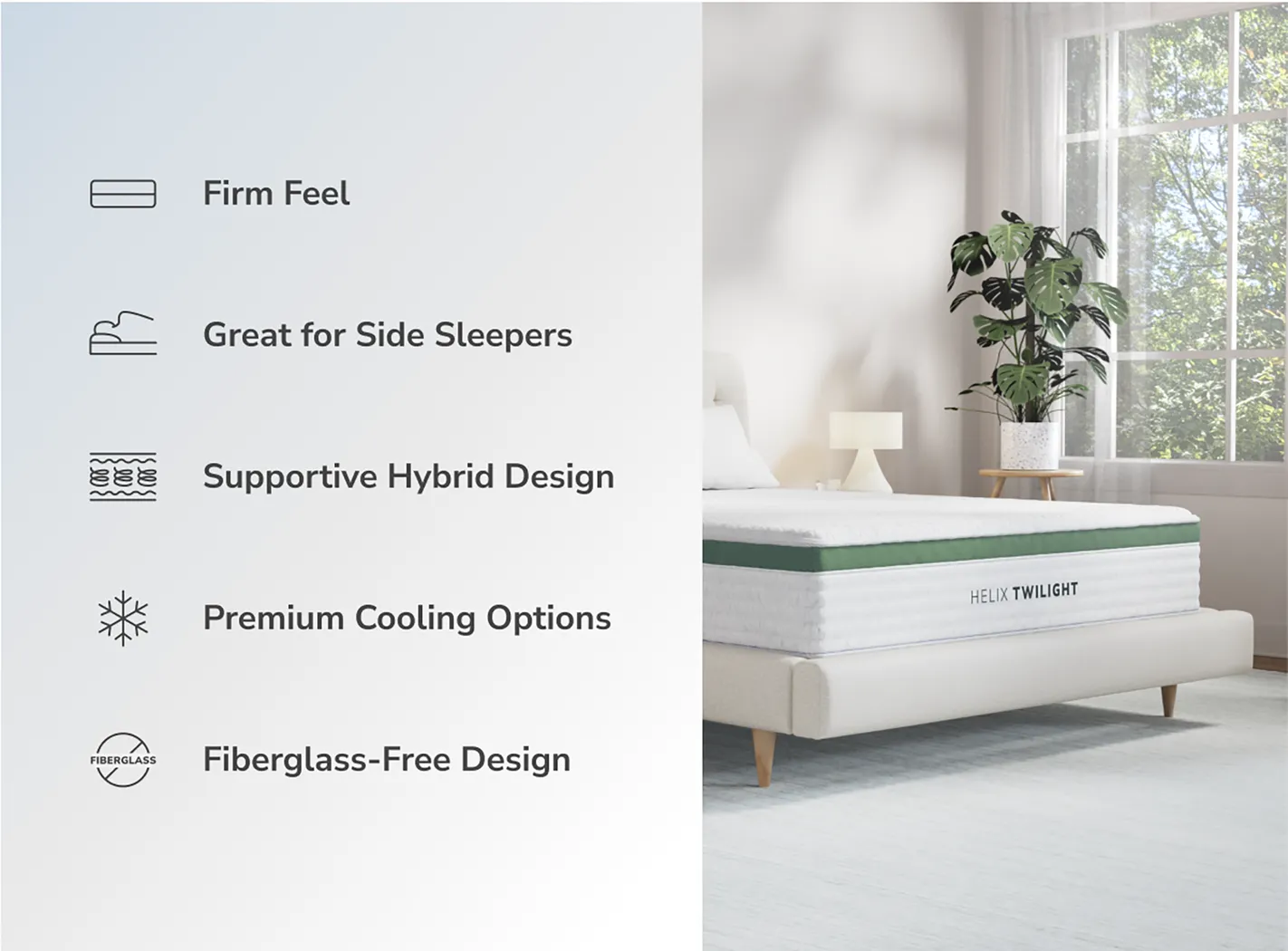 Helix Twilight Queen Mattress Set with Head Up Only Base - Image 7