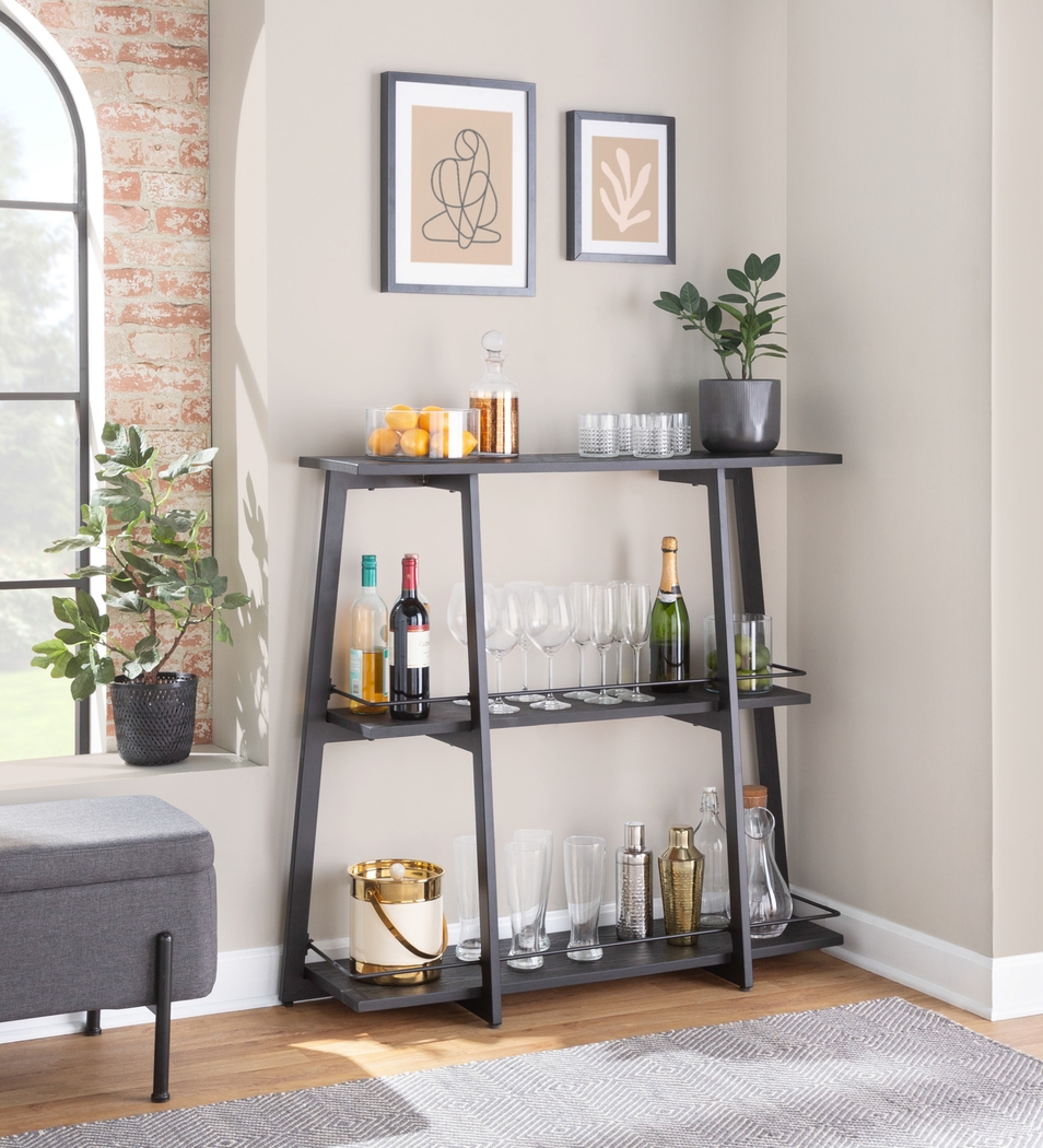 Helmken Black Bookcase - Thumbnail - Image 8