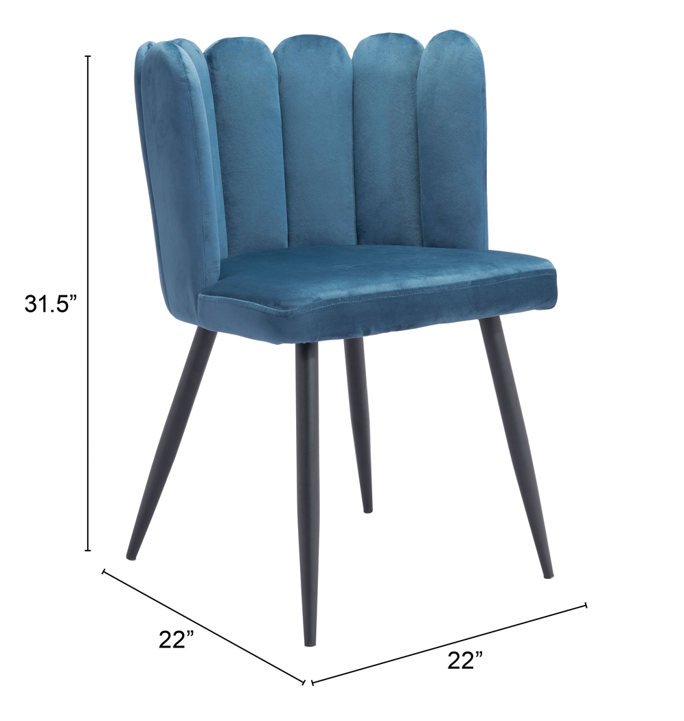 Heloise Blue Side Chair - Thumbnail - Image 8