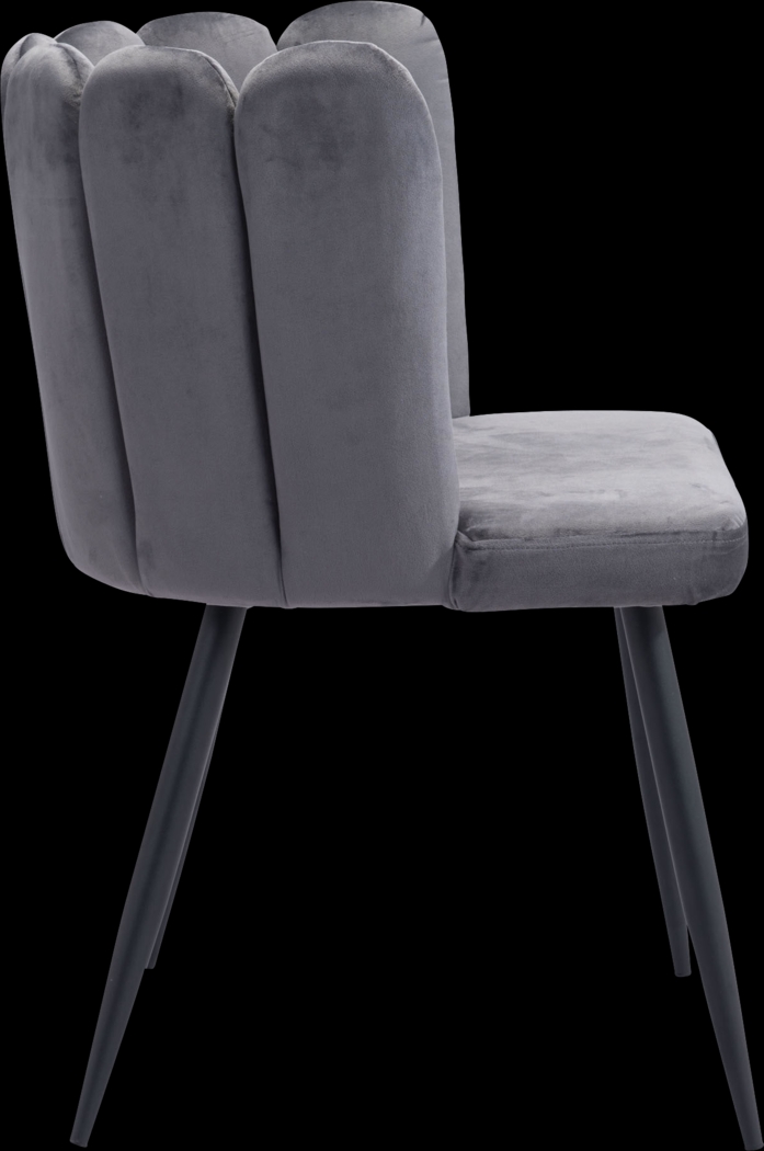 Heloise Gray Side Chair - Thumbnail - Image 2