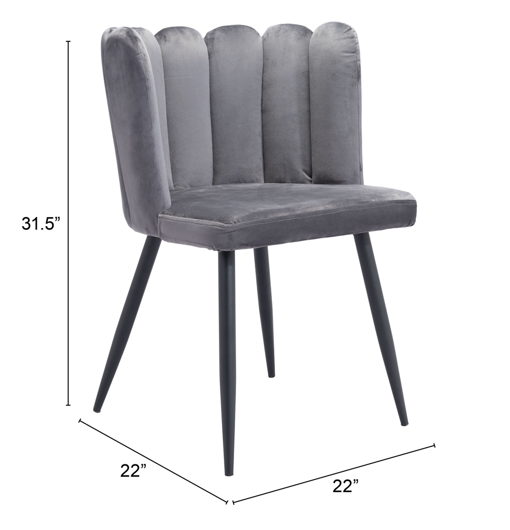 Heloise Gray Side Chair - Thumbnail - Image 8