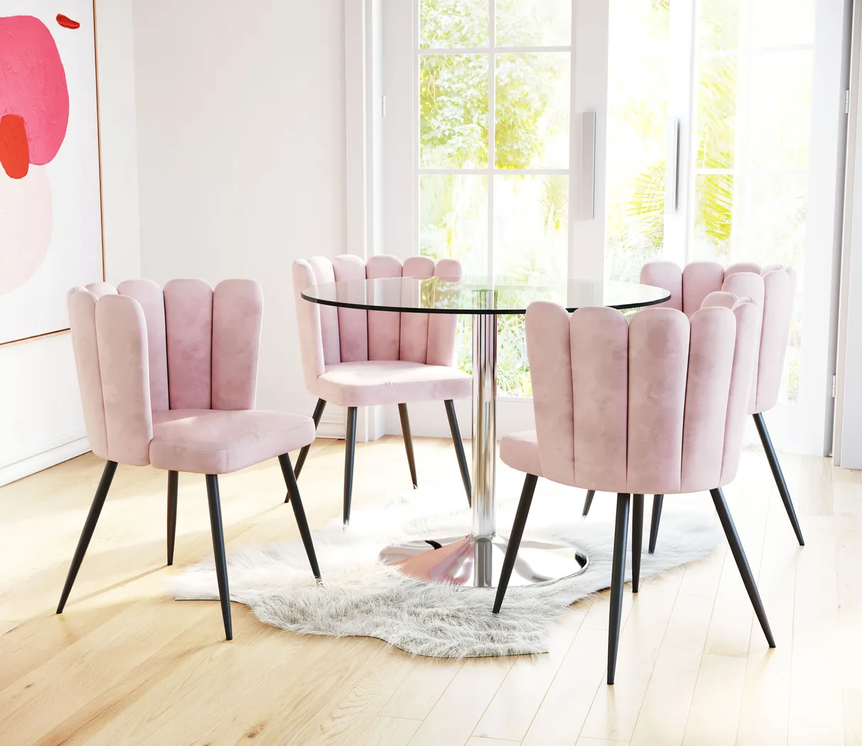 Heloise Pink Side Chair - Thumbnail - Image 7