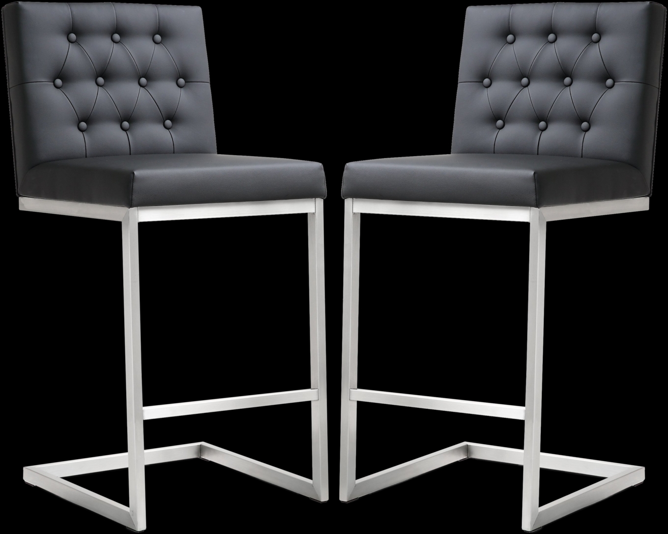 Helsinki Black Counter Height Stools (Set of 2) - Thumbnail - Image 1