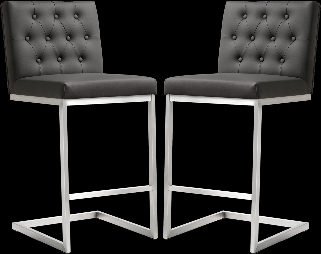 Helsinki Gray Counter Height Stools (Set of 2) - Thumbnail - Image 1