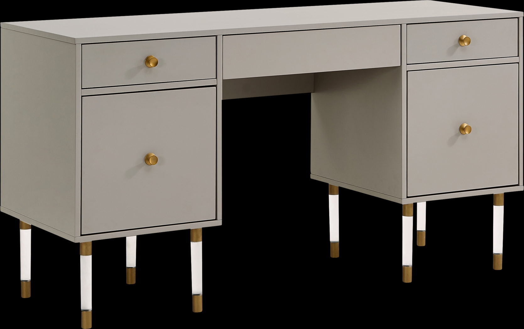 Helston Way Gray Desk - Thumbnail - Image 1