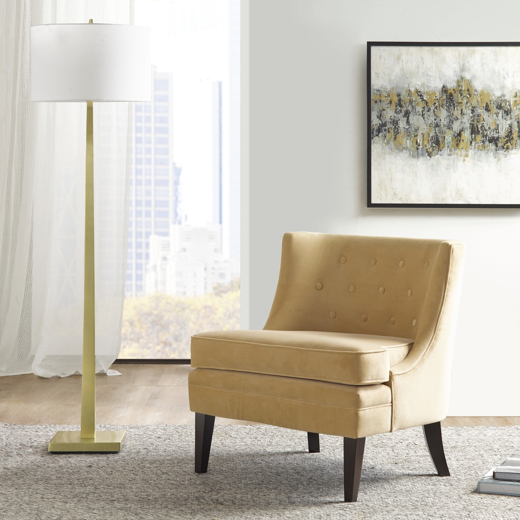 Hemenway Yellow Accent Chair - Thumbnail - Image 2