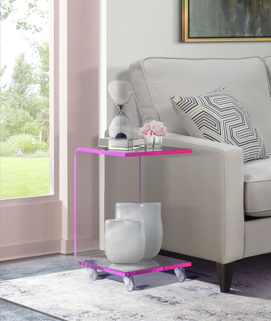 Hemperly Pink Accent Table - Thumbnail - Image 6