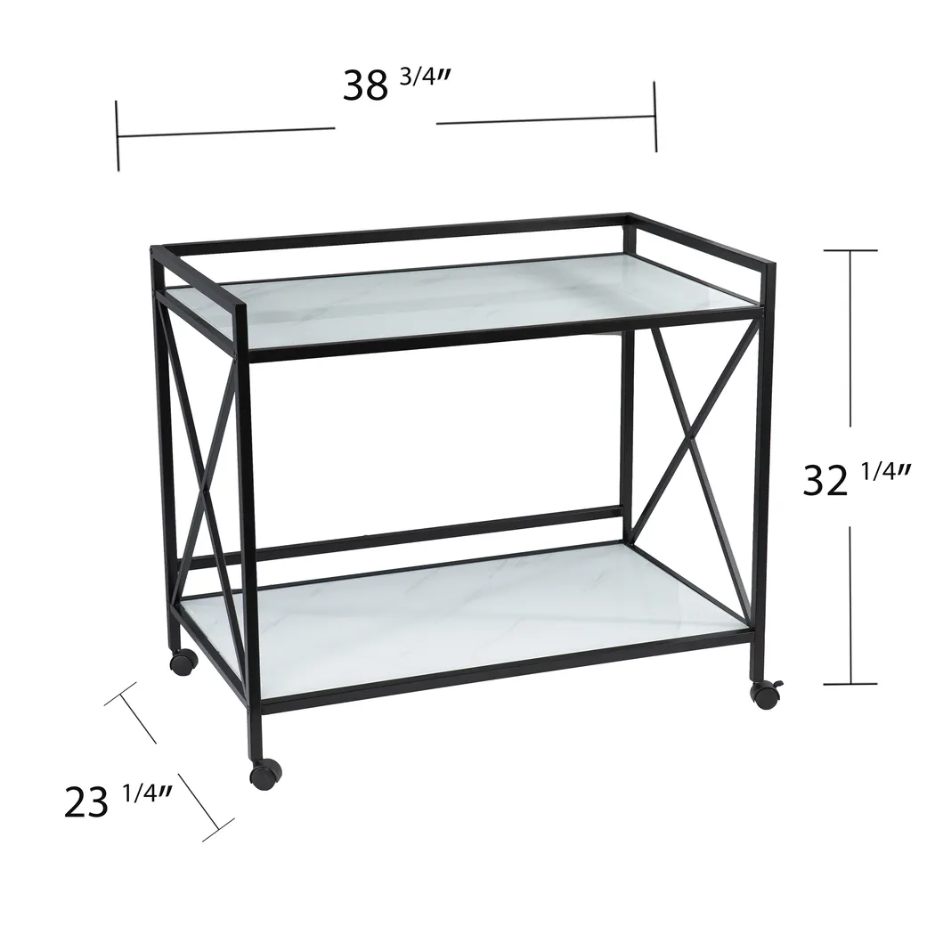 Hemphill Black Bar Cart - Image 9