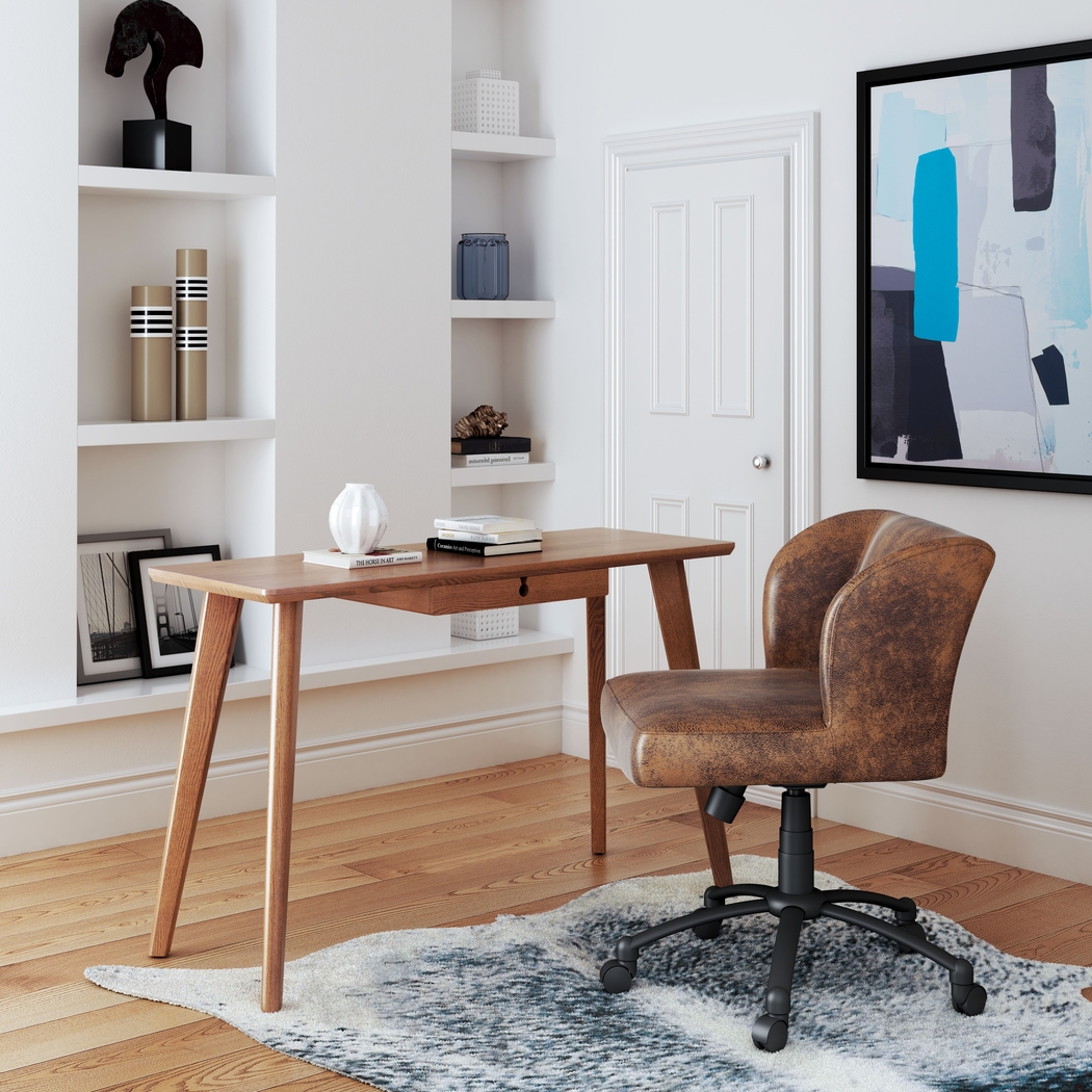 Henning Lane Brown Desk Chair - Thumbnail - Image 3