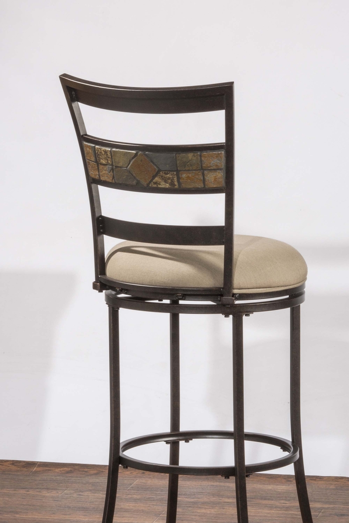 Henning Mocha Outdoor Swivel Barstool - Thumbnail - Image 4