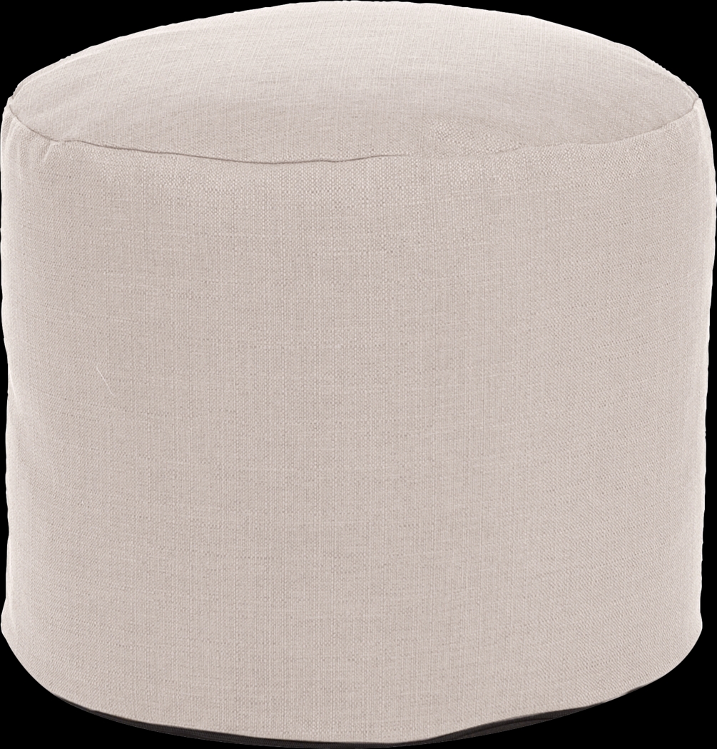 Henninger Beige Pouf - Thumbnail - Image 1