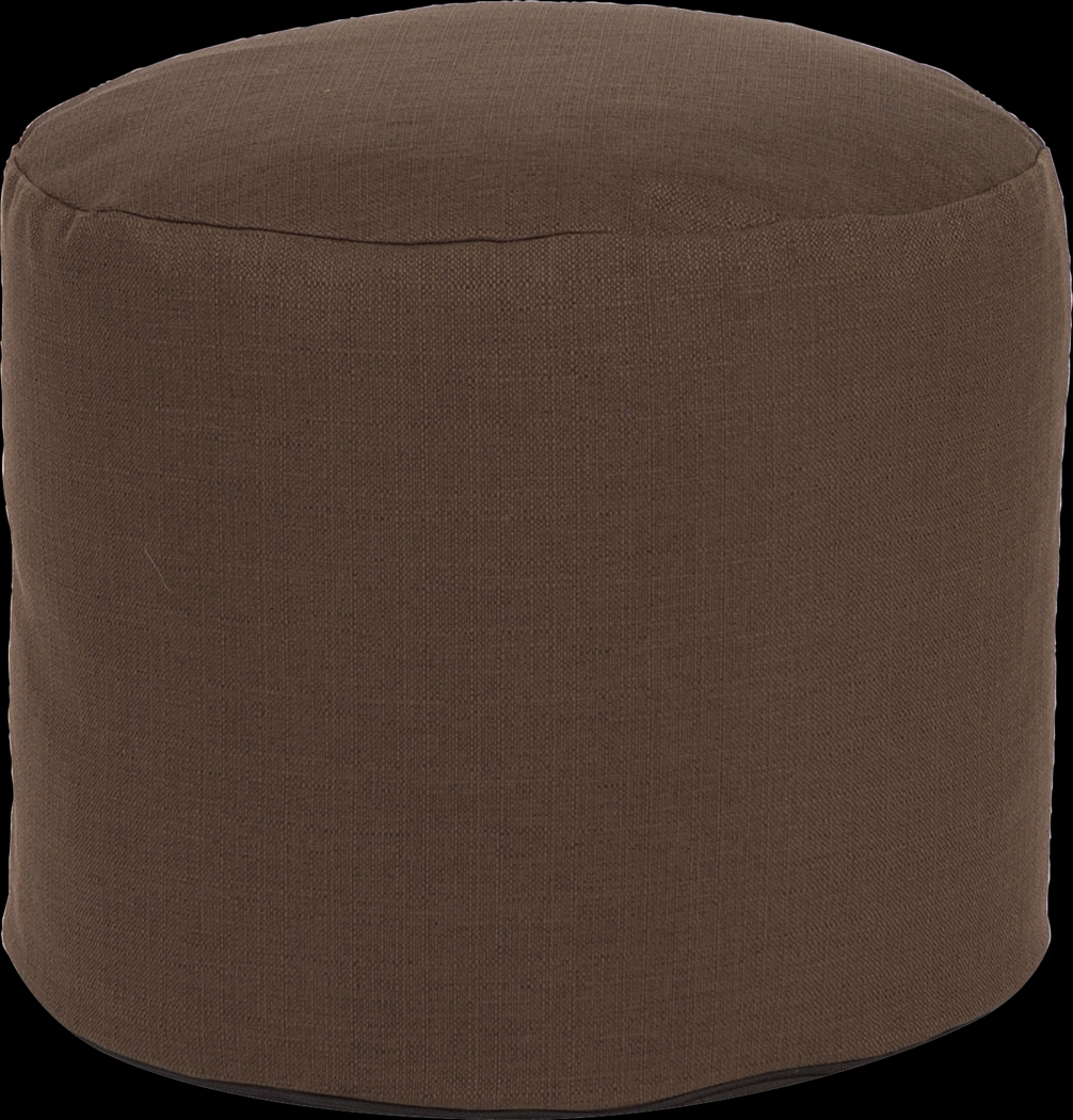 Henninger Brown Pouf - Thumbnail - Image 1